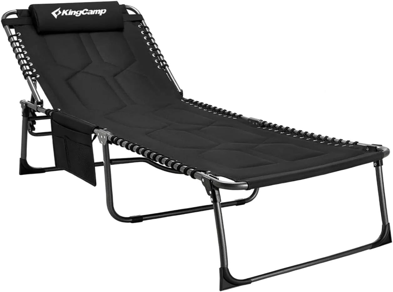 Special Oversized Tanning Chair, Extra-Wide Padded Folding Chase Lounge Chairs Portable Adjustable 5-Position 440lbs - Image 6