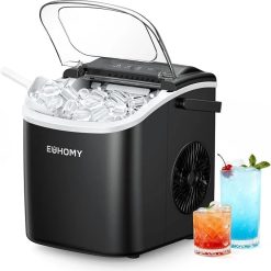 Alternative view of Special Countertop Ice Maker Machine with Handle, 26lbs in 24Hrs, 9 Ice Cubes Ready in 6 Mins, Auto-Cleaning Portable Ice