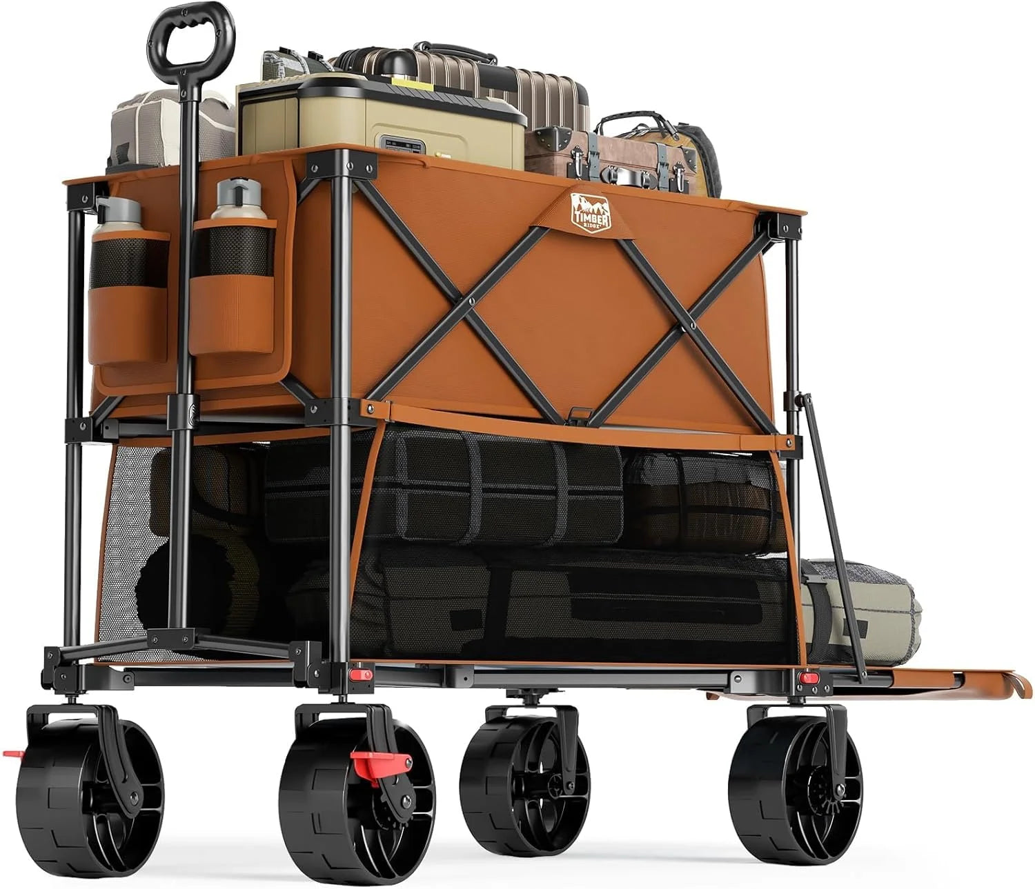 Special TIMBER RIDGE 400L Folding Double Decker Wagon with Brakes, 54 Extra Long - Image 10