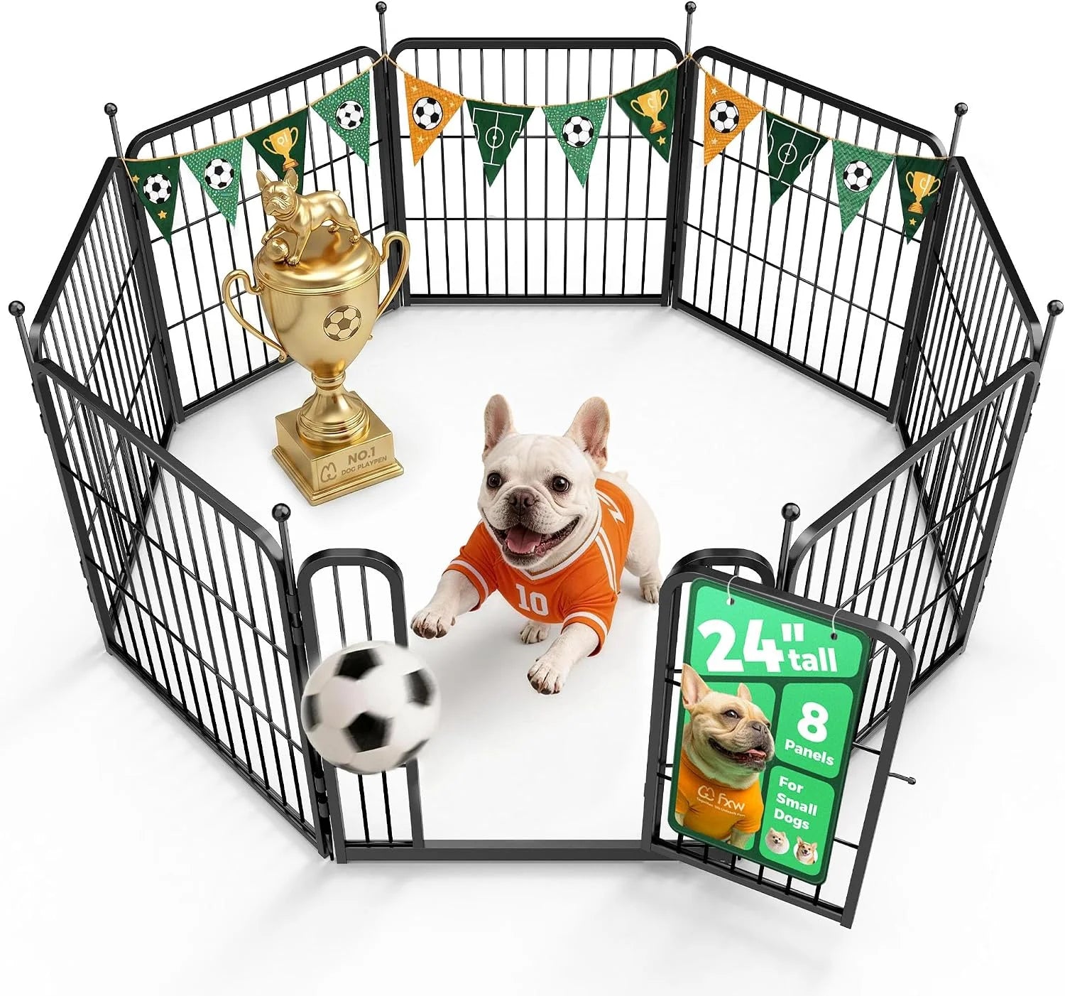 Special Rollick Dog Playpen, Indoor, 24 H, 8 Panels - Image 55