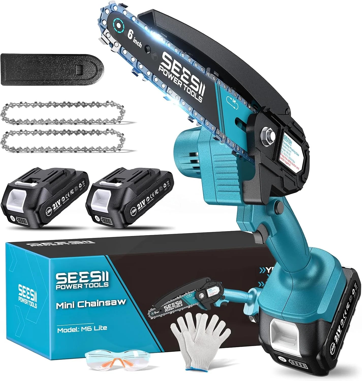 Special 6 Inch Mini Electric Chainsaw Cordless Battery Powered - Image 6