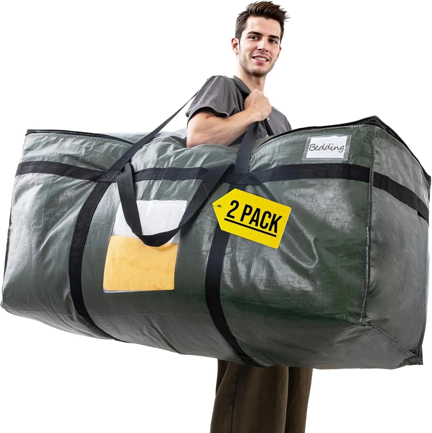 Special TAILI 2 Pack 69 Gallon Extra Large Storage Bags with Visible Window,Blue - Image 7
