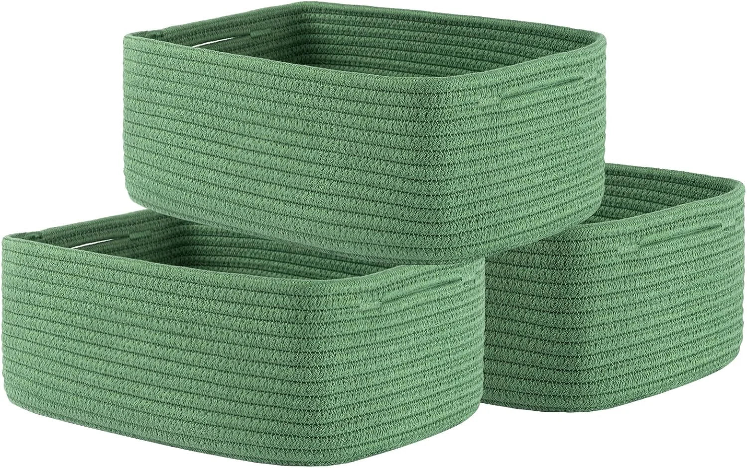 Special Woven Storage Organizing Basket, 13.5×9.5×5 inches, 3 Pack, Shelf baskets for closet organization