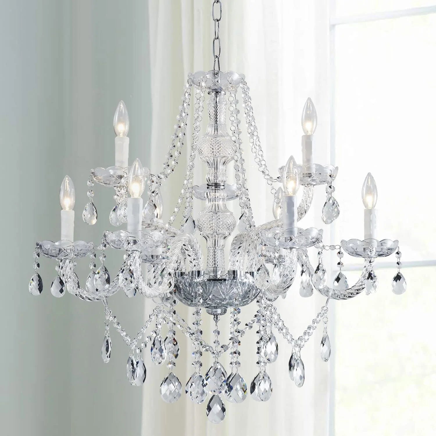 Special Mossi 5 Light Modern Contemporary Elegant K9 Crystal Glass Chandelier Pendant Ceiling Lighting Fixture - Image 5
