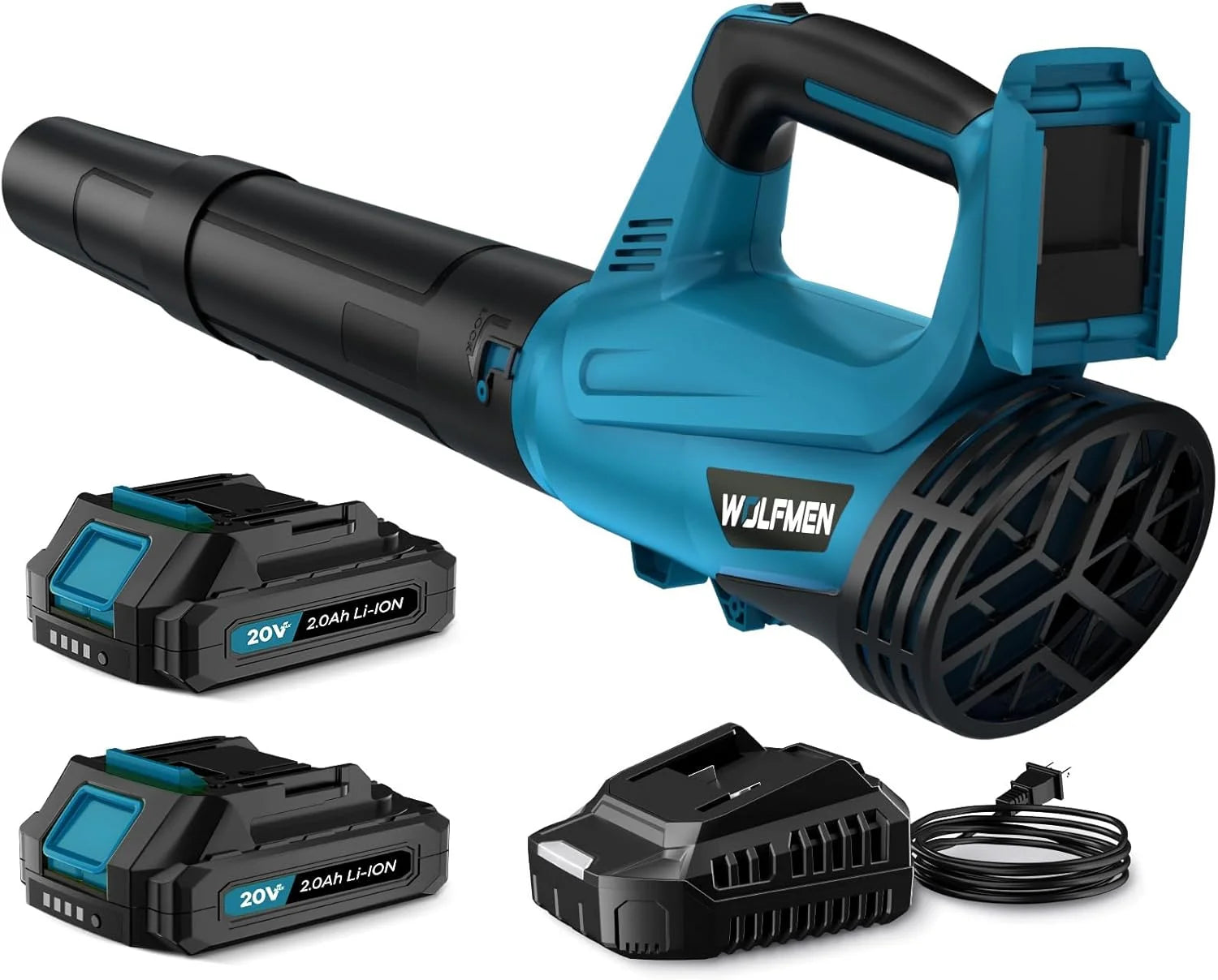 Special Blower, Electric Cordless Leaf Blower with 2 Batteries and Charger, 2 Speed Mode - Image 3