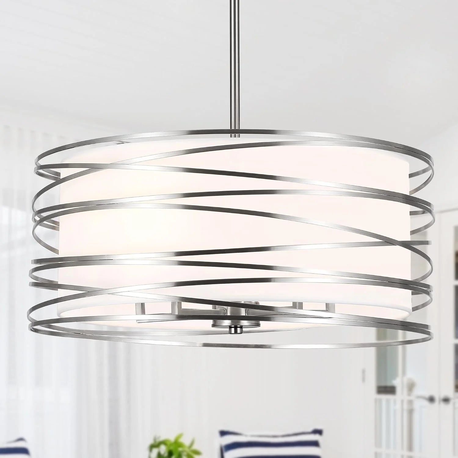 Special 12.6” Farmhouse Chandeliers for Dining Room, 3-Light Industrial Metal Hanging Light Fixture - Image 6