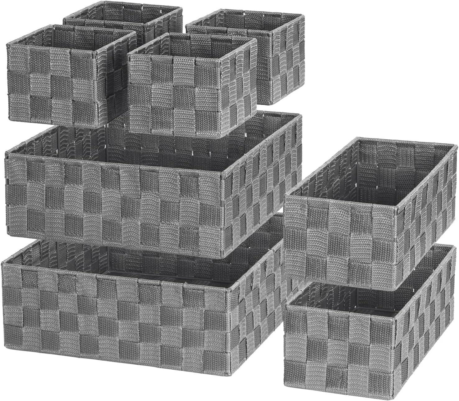 Special Woven Storage Baskets for Organizing 6 Pack, Large&Small Storage Cube Bins Set for Bathroom, Storage Boxes - Image 4