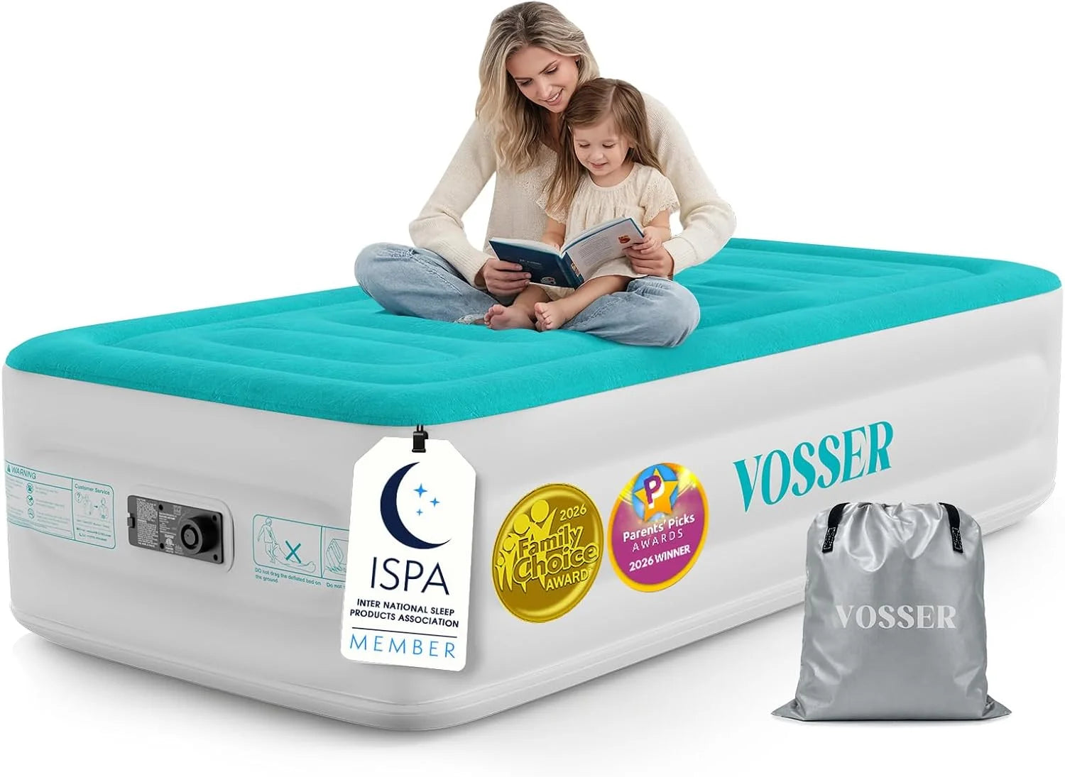 Special Queen Air Mattress with Built-in Pump, 18" Raised Blow Up Mattress, Flocked Top Inflatable Mattress for Home - Image 5