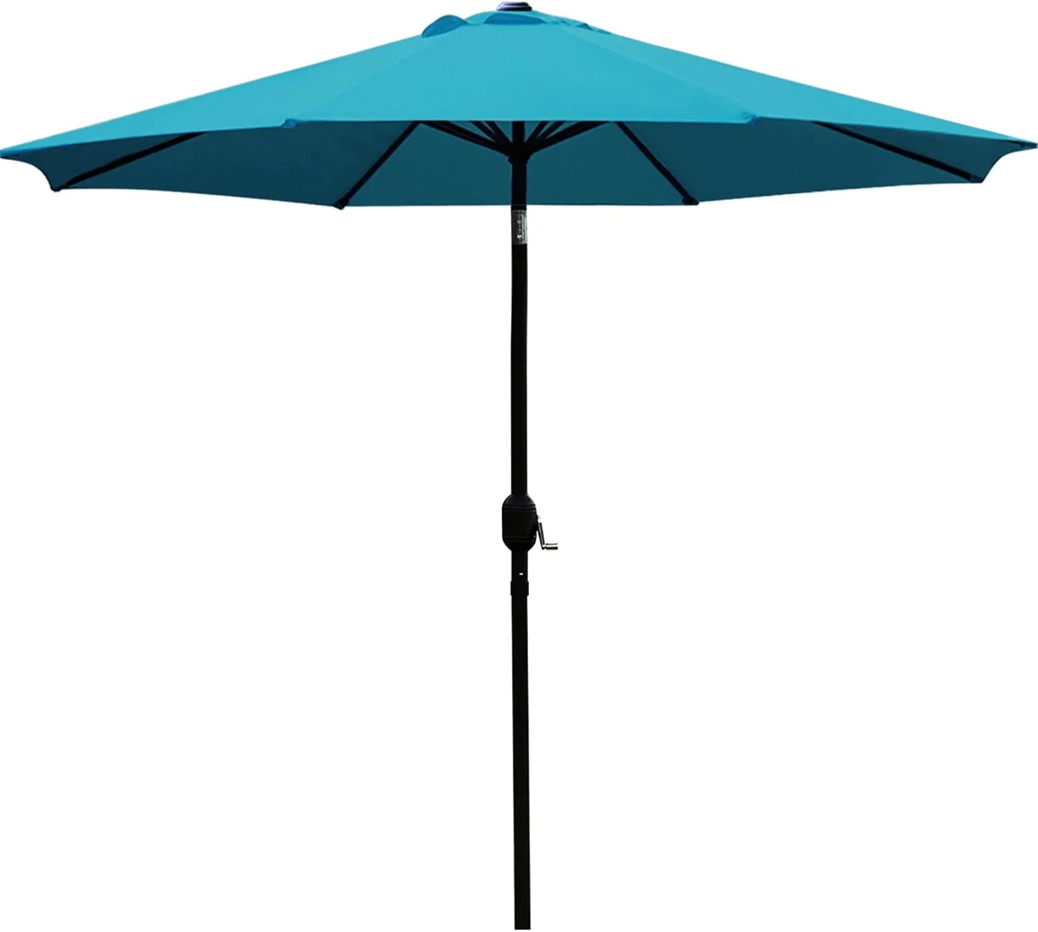 Special Sunnyglade 9" Patio Umbrella Outdoor Table Umbrella with 8 Ribs Tan - Image 11