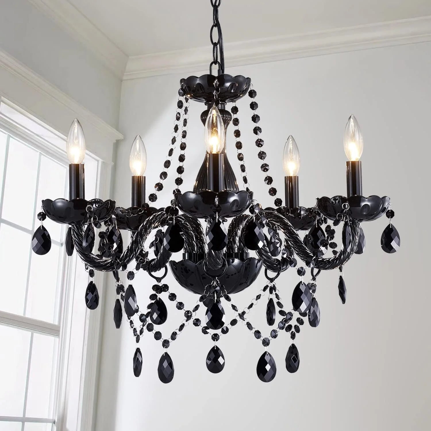 Special Mossi 5 Light Modern Contemporary Elegant K9 Crystal Glass Chandelier Pendant Ceiling Lighting Fixture - Image 3