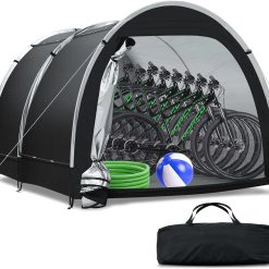 Alternative view of Special Dikutar Bike Storage Tent, PU5000 Waterproof Outdoor Shed for 2 Bikes
