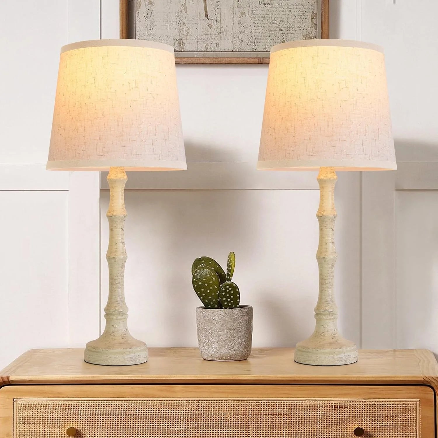 Special Modern Farmhouse Table Lamp Bedside Reading Lamps Living Room End Tables Set Lamps for Night Stands Bedroom - Image 4