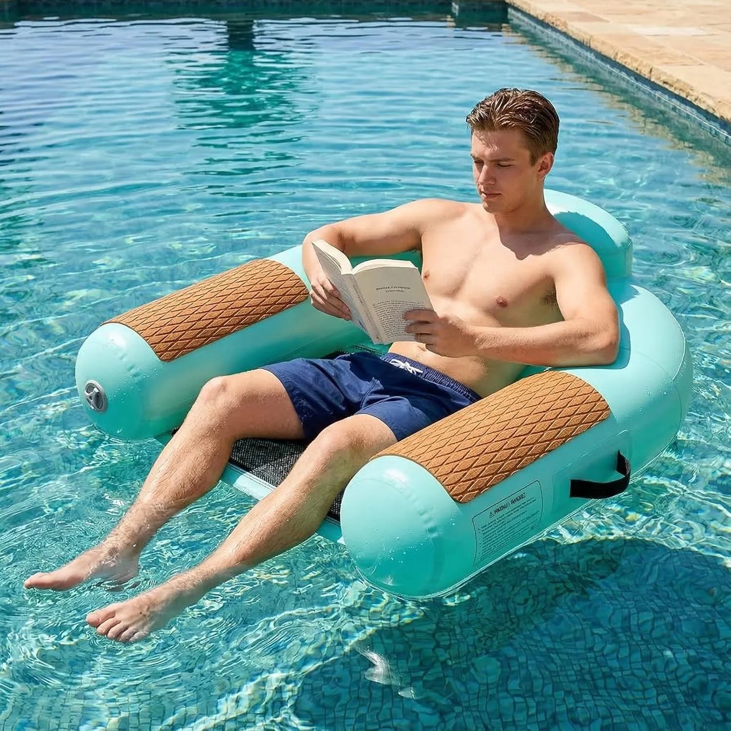 Special Zeraty Heavy Duty Double-Sided PVC Scrim Floating Chair Inflatable Pool Lounger for Adults, Premium Water Hammock - Image 2