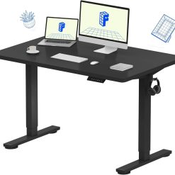 Special FLEXISPOT EN1 One-Piece Standing Desk, Electric Adjustable with 4 Memory Presets, 176 LBS Capacity, 48x24 Black