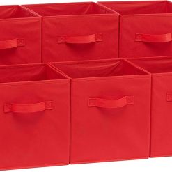 Alternative view of Special Fabric Storage Bins with Handles, Cube Organizer, 13x13x13, White