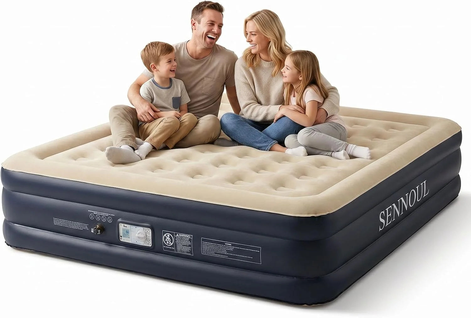 Special SENNOUL Air Mattress Queen with Built in Pump, Inflatable Mattress Blow Up Mattress 18 Raised Comfort - Image 7