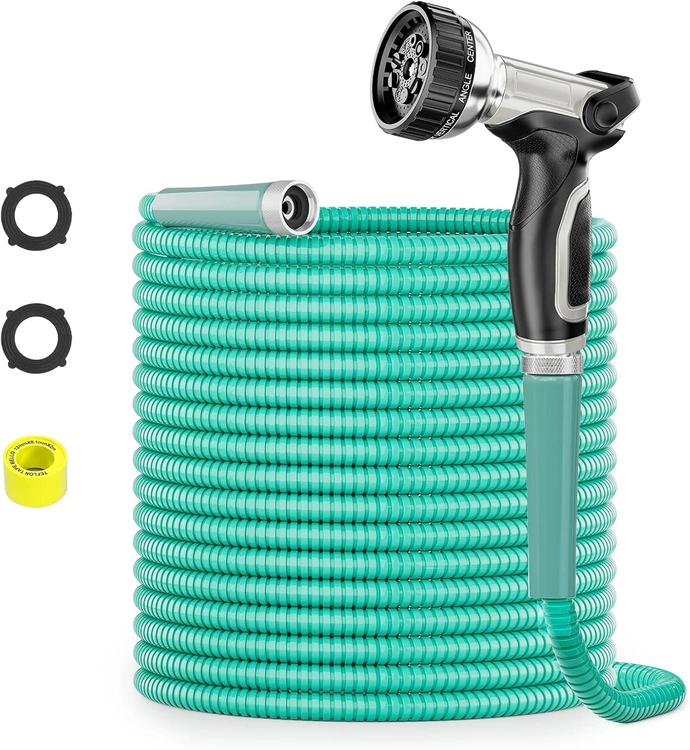 Special 100ft 304 Stainless Steel Garden Hose Metal, Heavy Duty Water Pipe with Nozzles for Yard - Image 4