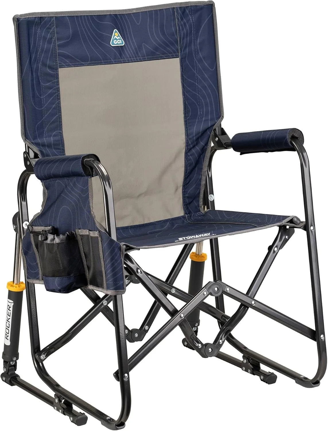 Special Outdoor Freestyle Rocker Camping Chair " Black - Image 2