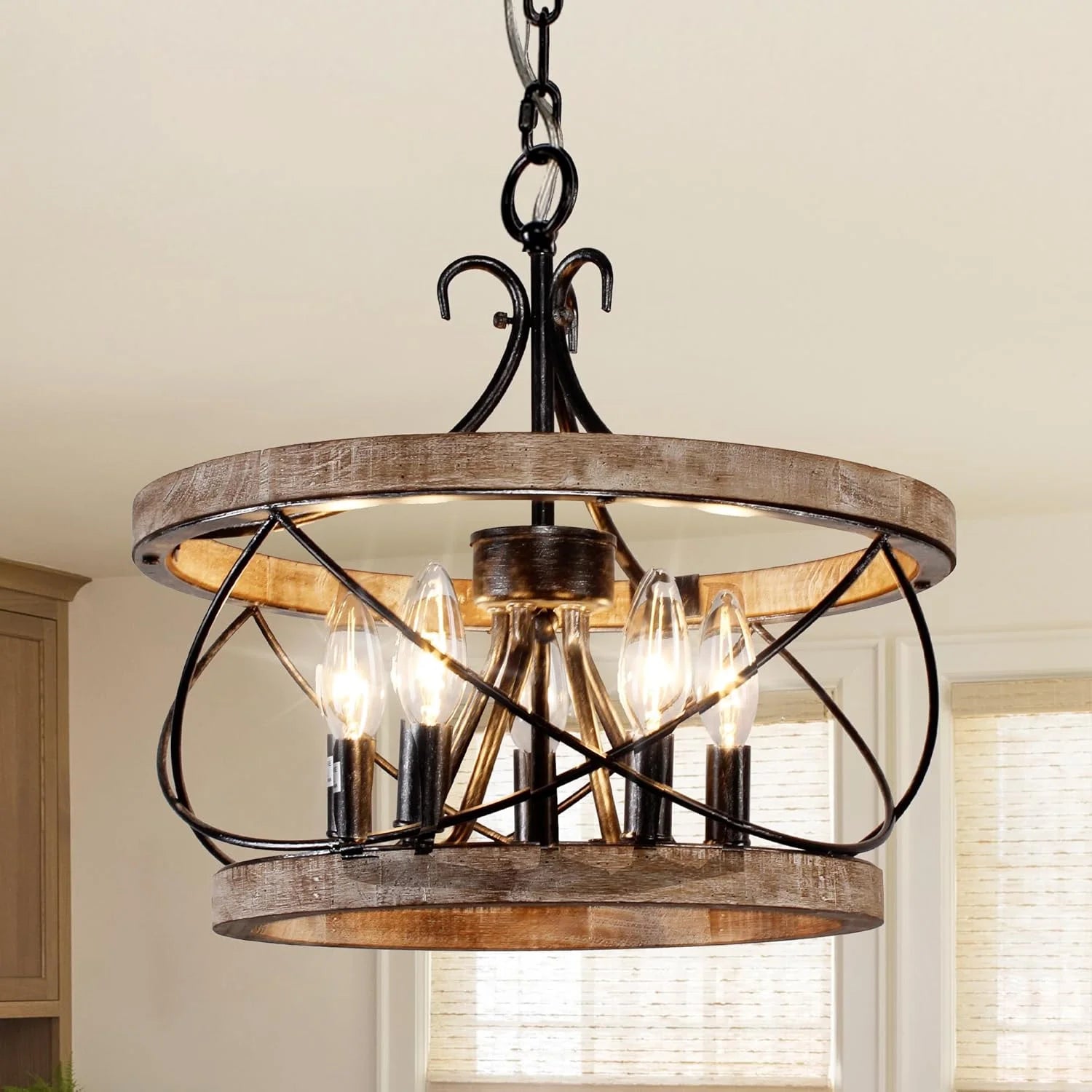 Special Wood Chandelier Light Fixture - Image 3