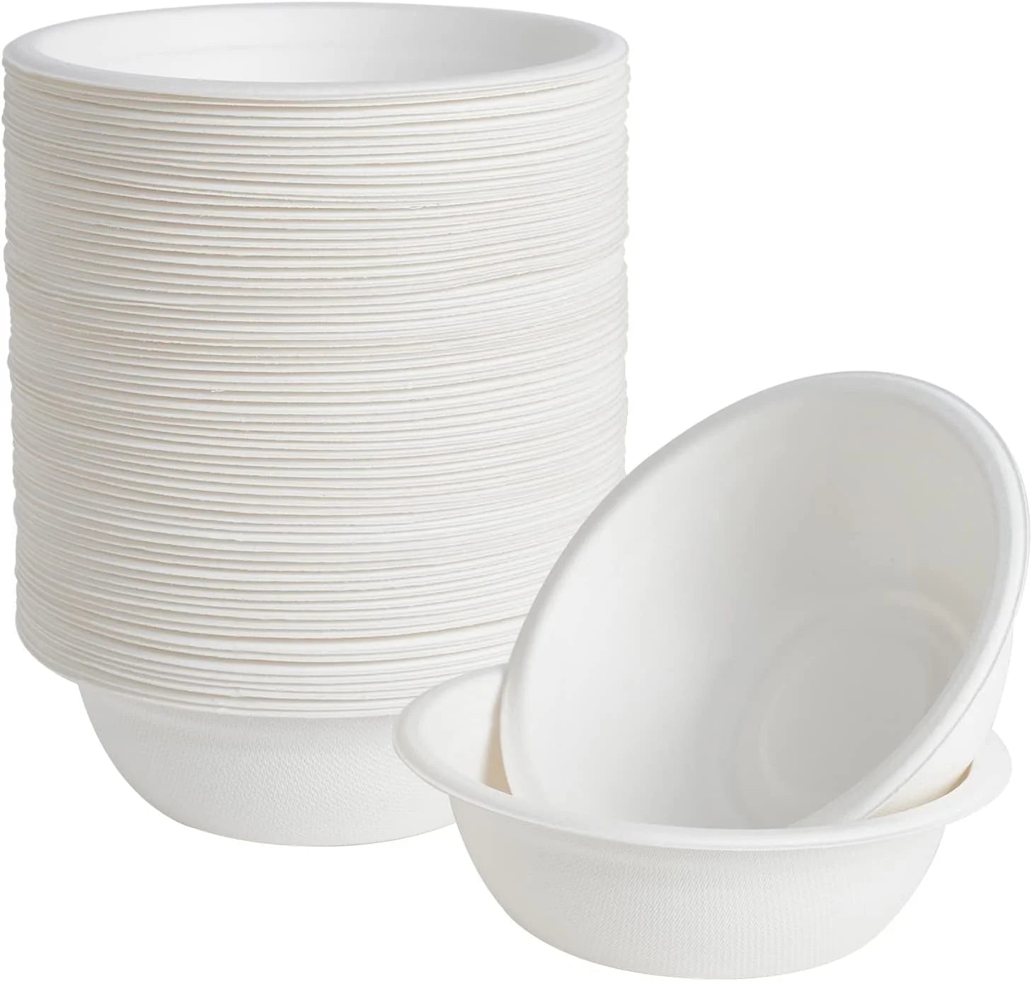 Special 150 Pack 12 oz Compostable Paper Bowls Disposable, White - Image 4
