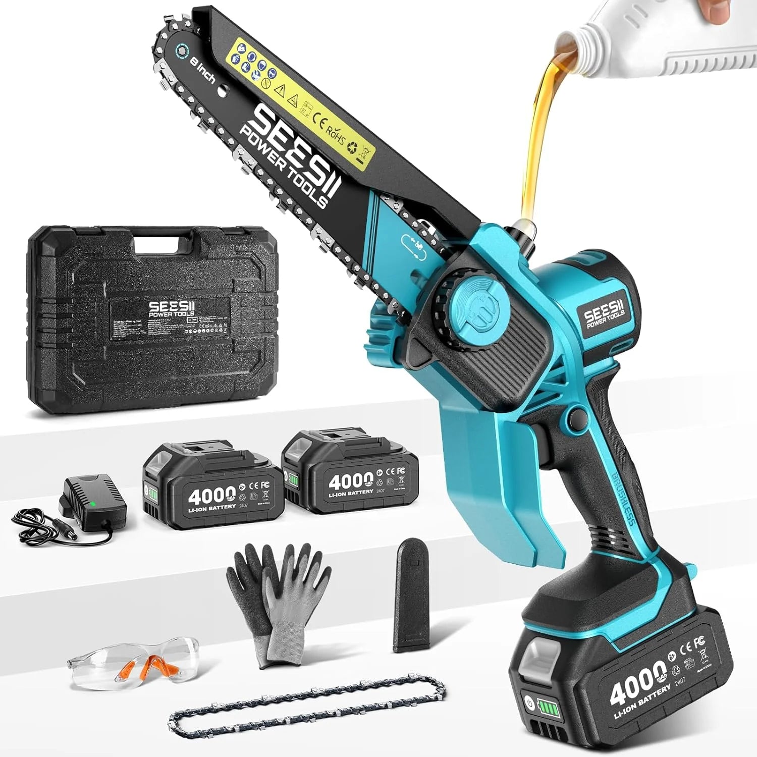 Special 6 Inch Mini Electric Chainsaw Cordless Battery Powered - Image 2