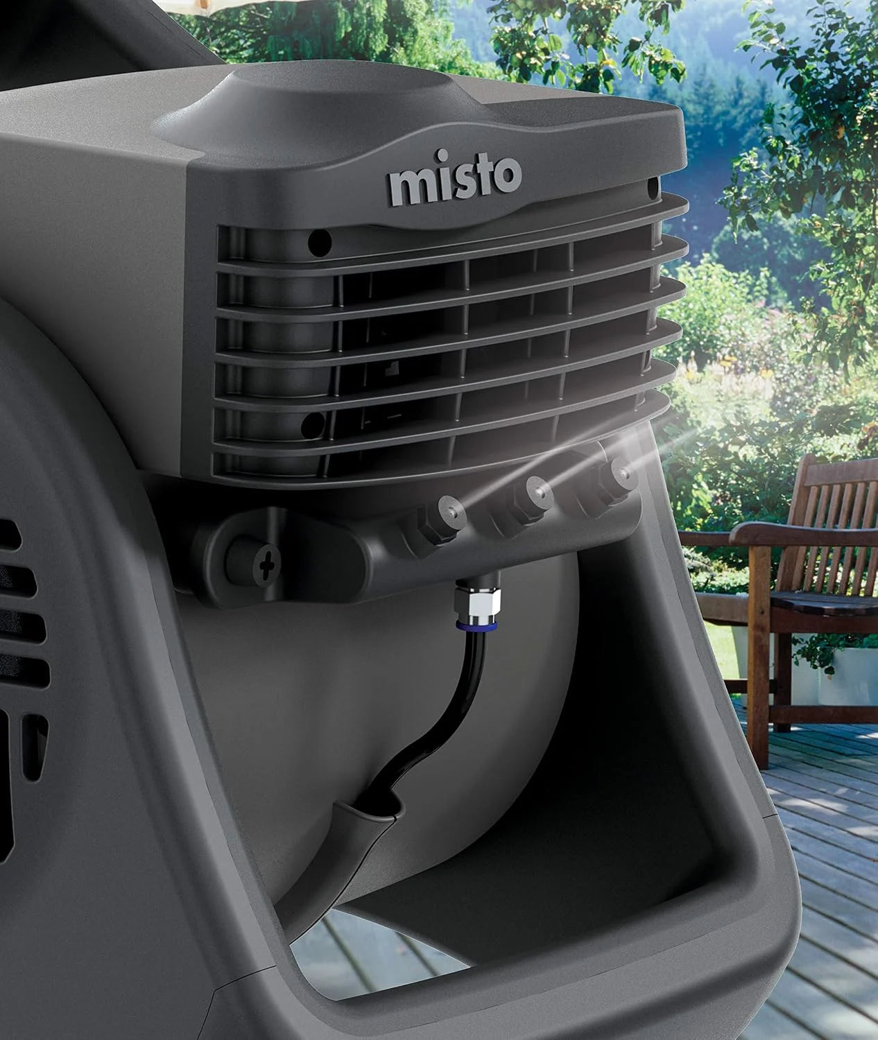 Special Lasko Misto Outdoor Misting Blower Fan, for Sports, Camping, Decks & Patios, 3 Speeds, 15, Black, 7050 - Image 7