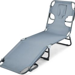 Alternative view of Special Outdoor Lounge Tanning Chair, Foldable Chaise with Multi-Angle Backrest, Portable with Carry Strap, 1-Pack