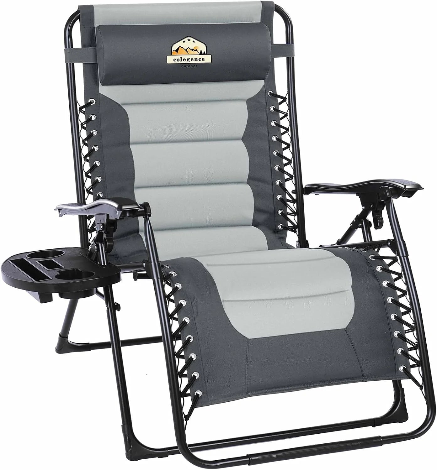 Special Oversized Padded Zero Gravity Lounge Chair, Foldable Patio Anti Gravity Reclining Chairs Folding Lawn Recliner - Image 2