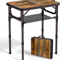 Alternative view of Special Folding Camping Table, 24X 16 Adjustable Height Small Folding Table