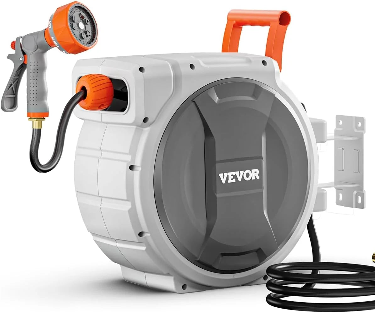 Special Retractable Garden Hose Reel, 5/8 Inch x 100 ft Wall Mounted Hose Reel, Heavy Duty Garden Hose Reel with 9 - Image 2