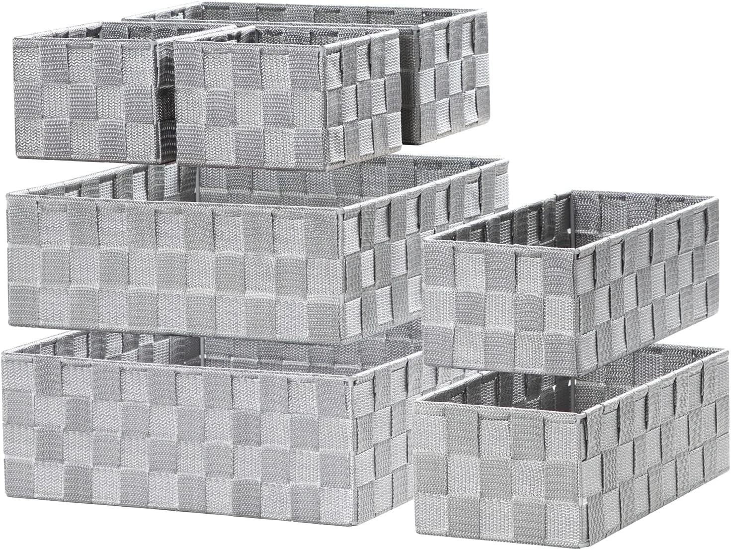 Special Woven Storage Baskets for Organizing 6 Pack, Large&Small Storage Cube Bins Set for Bathroom, Storage Boxes - Image 19