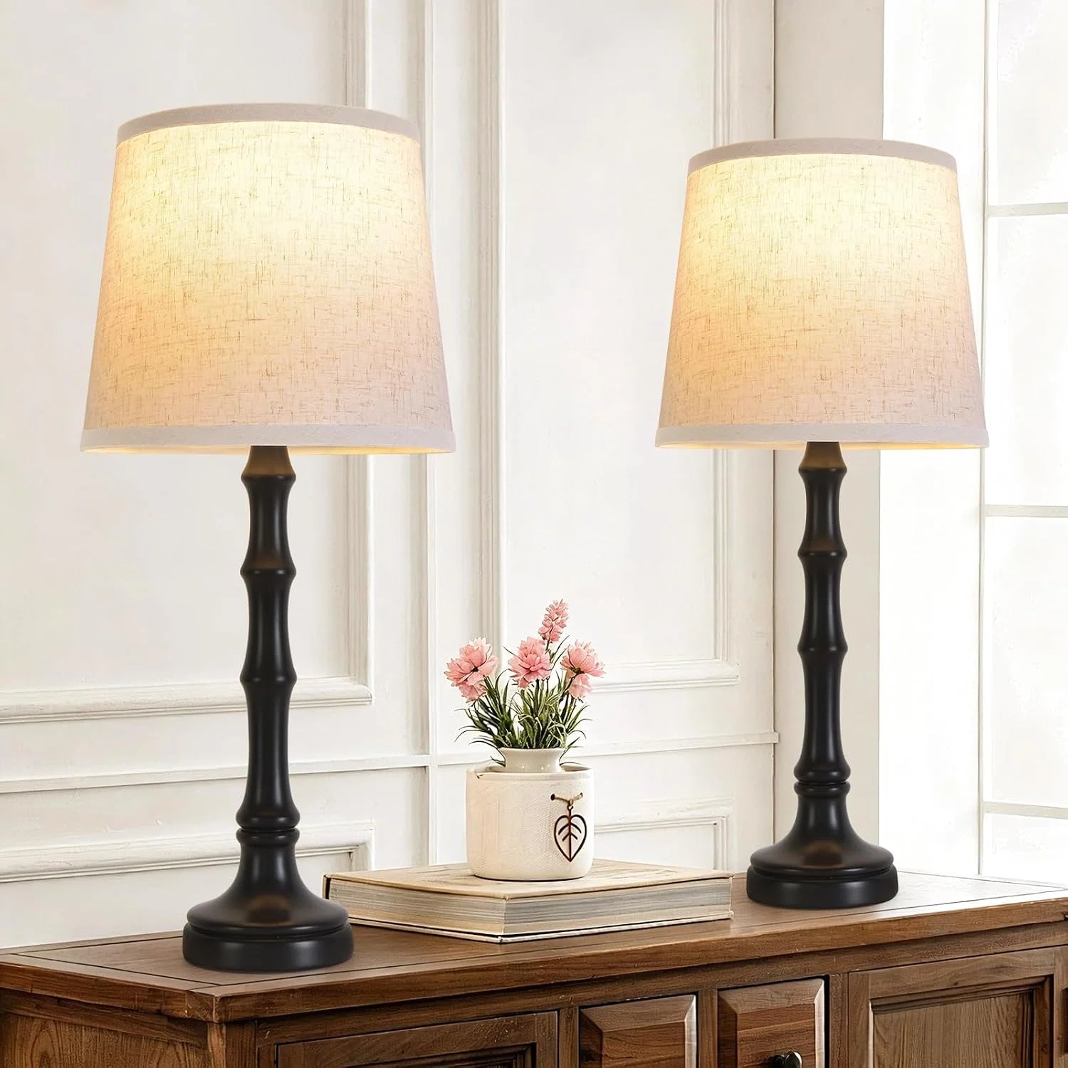 Special Modern Farmhouse Table Lamp Bedside Reading Lamps Living Room End Tables Set Lamps for Night Stands Bedroom - Image 2
