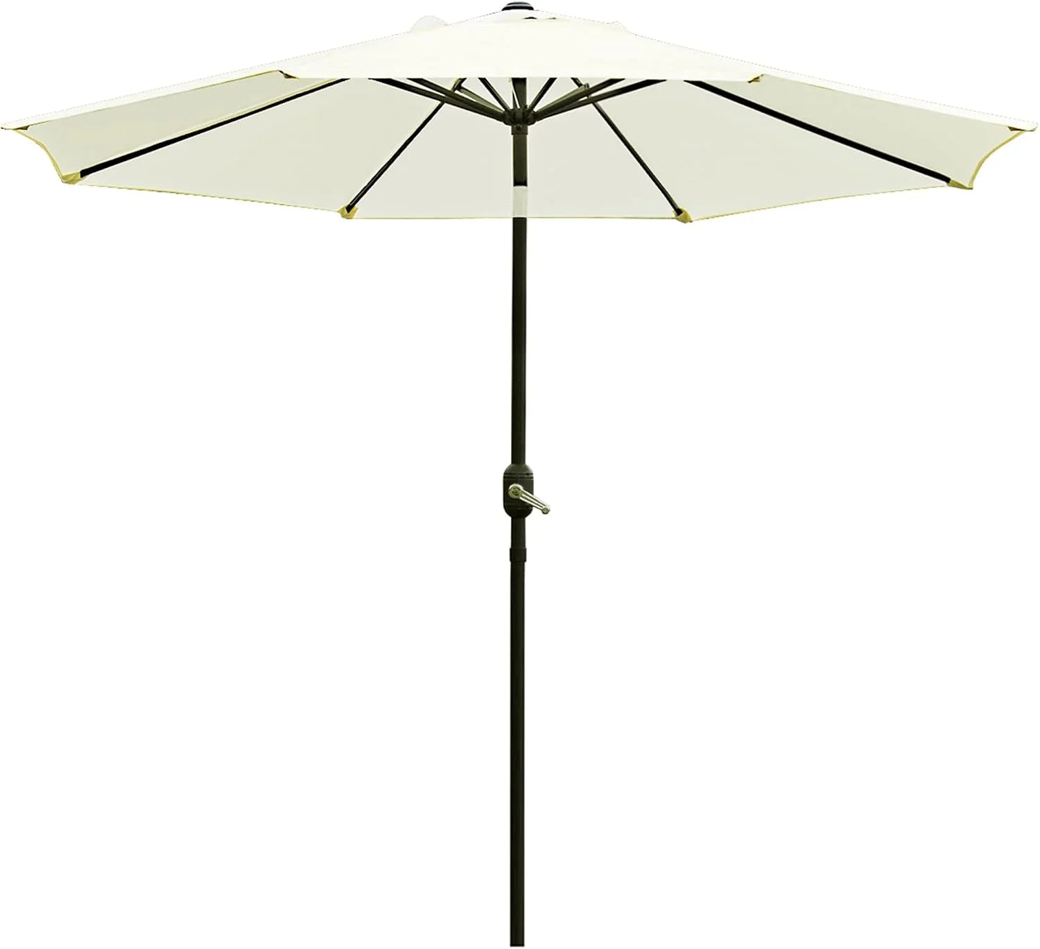 Special Sunnyglade 9" Patio Umbrella Outdoor Table Umbrella with 8 Ribs Tan - Image 8
