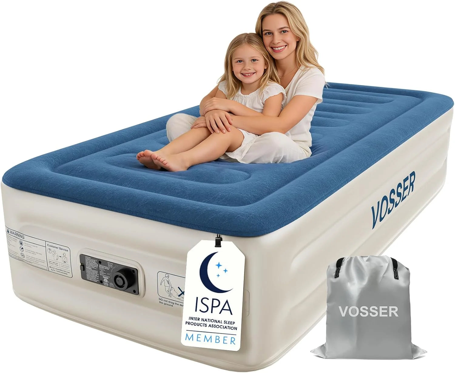 Special Queen Air Mattress with Built-in Pump, 18" Raised Blow Up Mattress, Flocked Top Inflatable Mattress for Home - Image 7