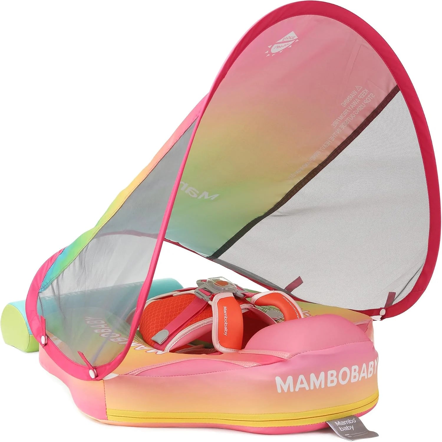 Special Mambobaby Float Self-Inflating Baby Pool Floats Hammock with Canopy, Compressible Folding Baby Floating Bed - Image 2