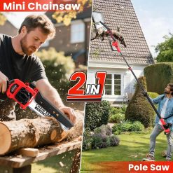 Alternative view of Special Cordless Pole Saw, 8 Inch Mini Chainsaw, 6.6-Ft Electric Pole Saws