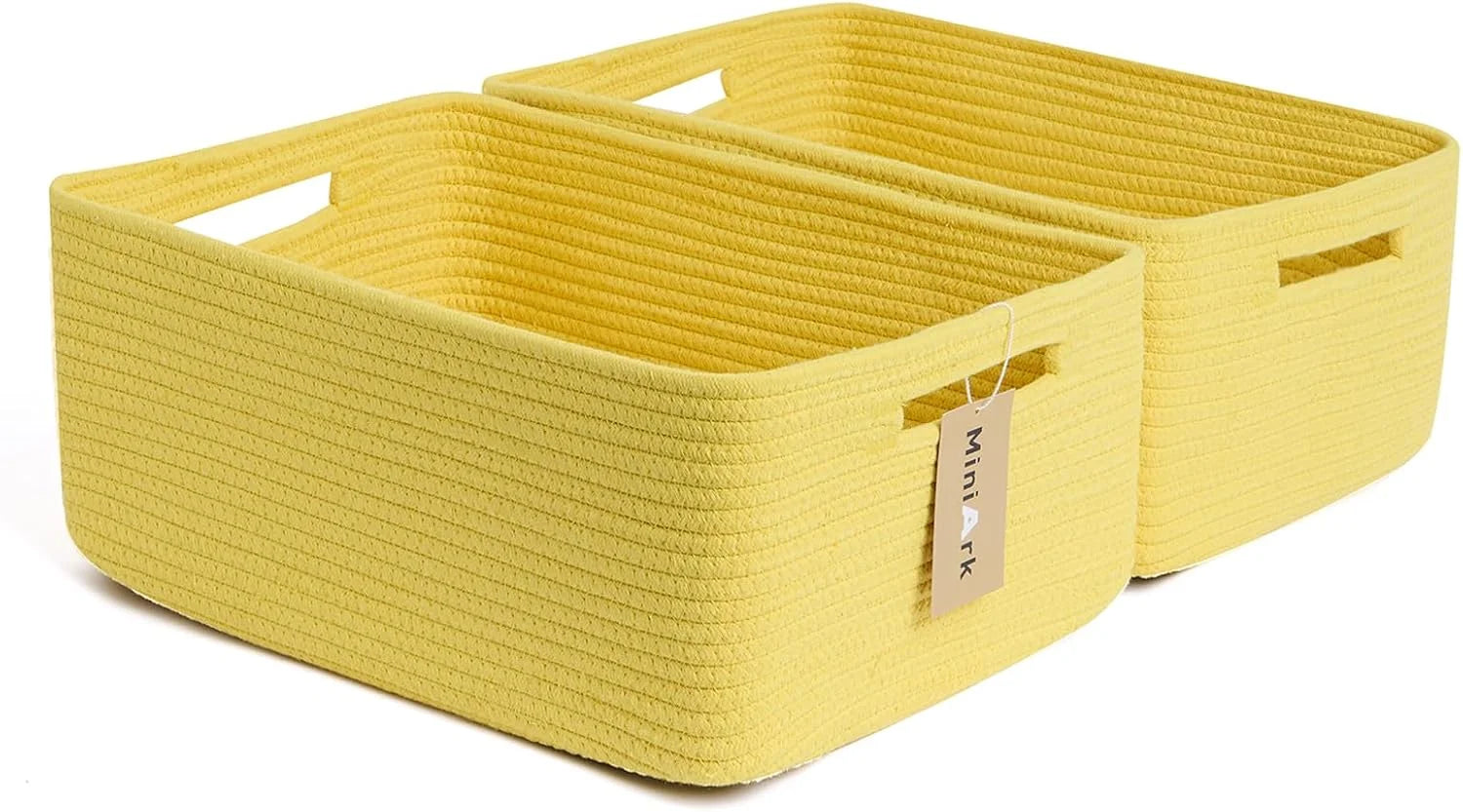 Special Large Storage Baskets for Shelves, 17 x 13 x 7.5” Closet Organizers Bins for Clothes Blanket Towels, Baby Nursery - Image 3