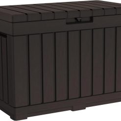 Alternative view of Special Keter Kentwood 50 Gal Outdoor Storage Box and Patio Side Table