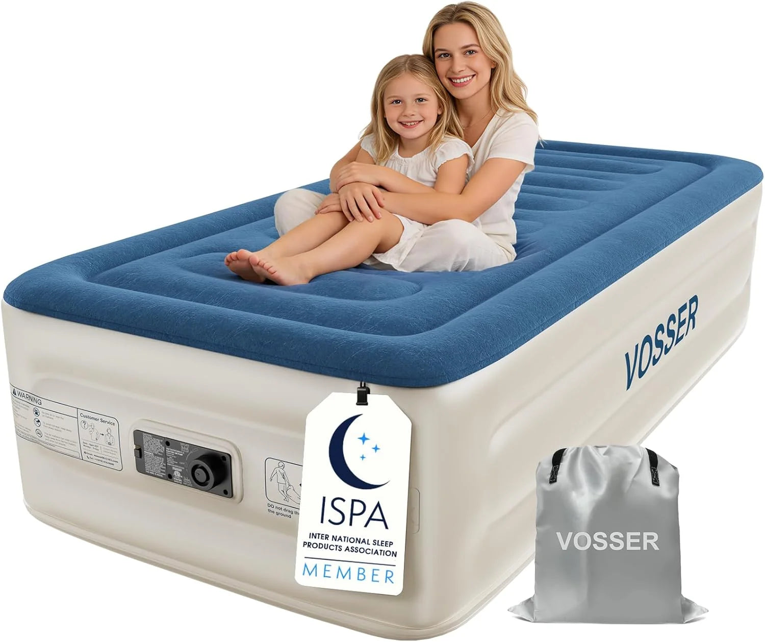 Special Queen Air Mattress with Built-in Pump, 18" Raised Blow Up Mattress, Flocked Top Inflatable Mattress for Home - Image 6