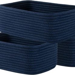 Alternative view of Special Woven Storage Organizing Basket, 13.5×9.5×5 inches, 3 Pack, Shelf baskets for closet organization