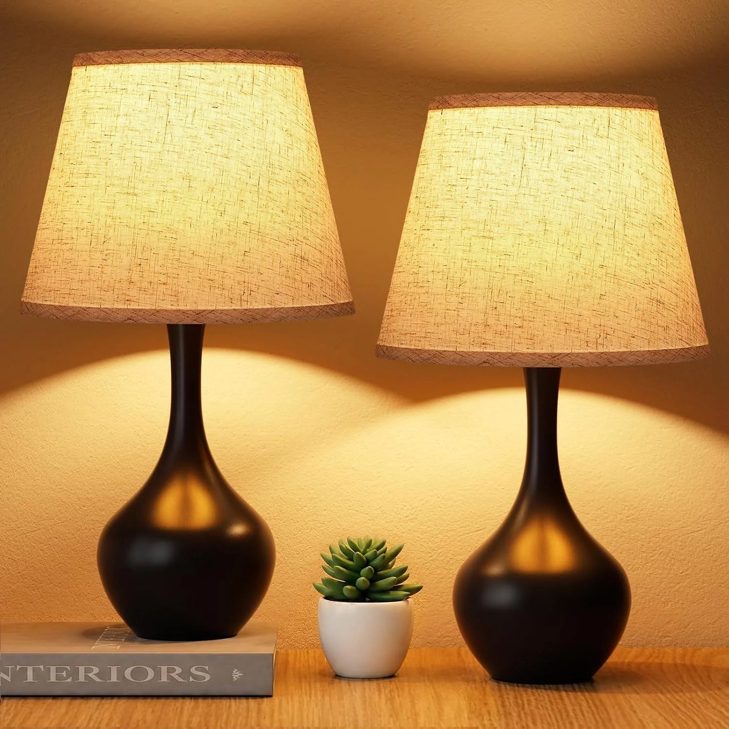 Special Touch Table Lamp, Dimmable, Bulb Included, Wood-Paint Desk Lamp for Kids Room - Image 3