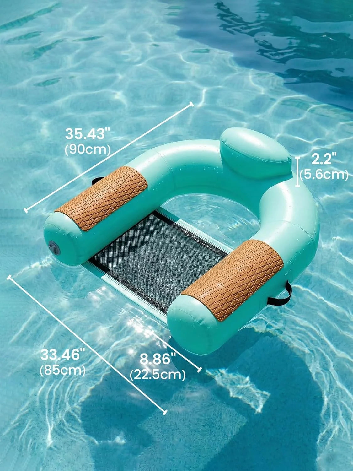 Special Zeraty Heavy Duty Double-Sided PVC Scrim Floating Chair Inflatable Pool Lounger for Adults, Premium Water Hammock - Image 7