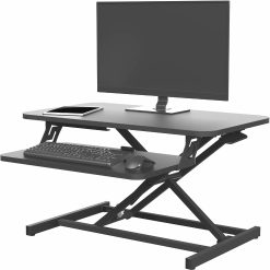 Alternative view of Special VIVO Black 32 inch Stand Up Desk Riser, DESK-V000S, Height Adjustable