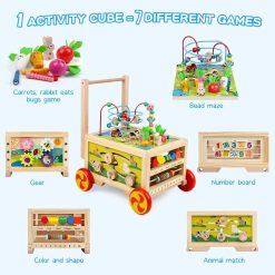 Alternative view of Special Activity Cube 7-in-1 Montessori Toy Multipurpose Educational Learning Toy for 1+ Year Old Baby Toddler Kid Boy – For Home Projects