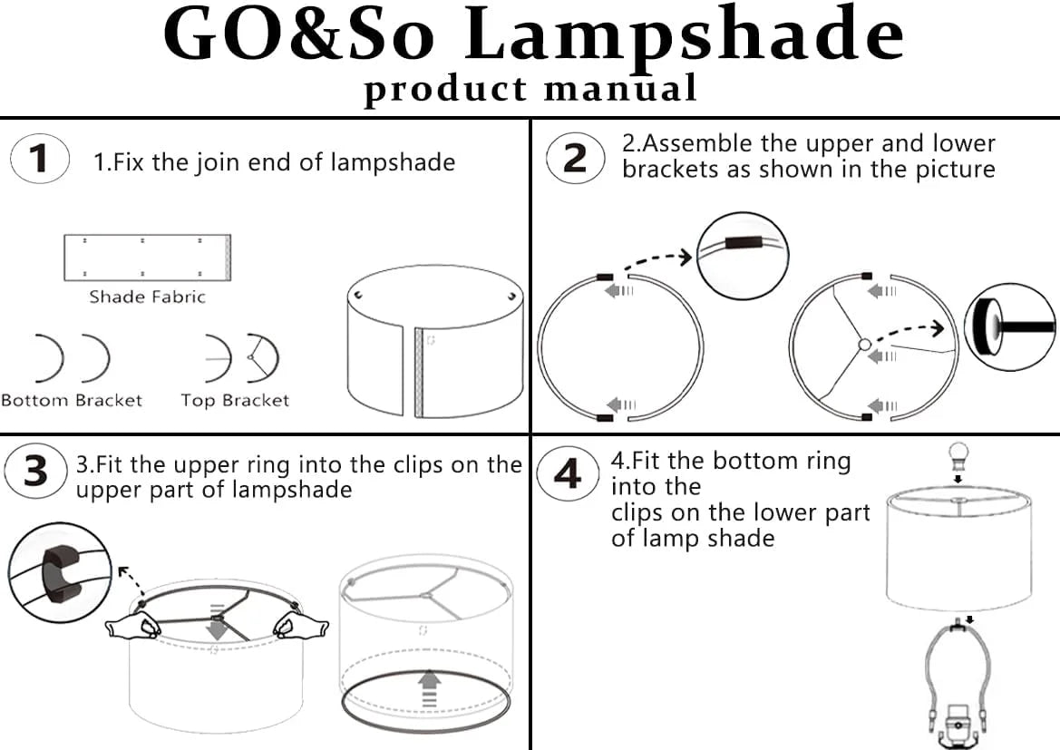 Special GO&SO Lamp Shades Set of 2, Modern Lamp Shades For Table Lamps Replacement - Image 17