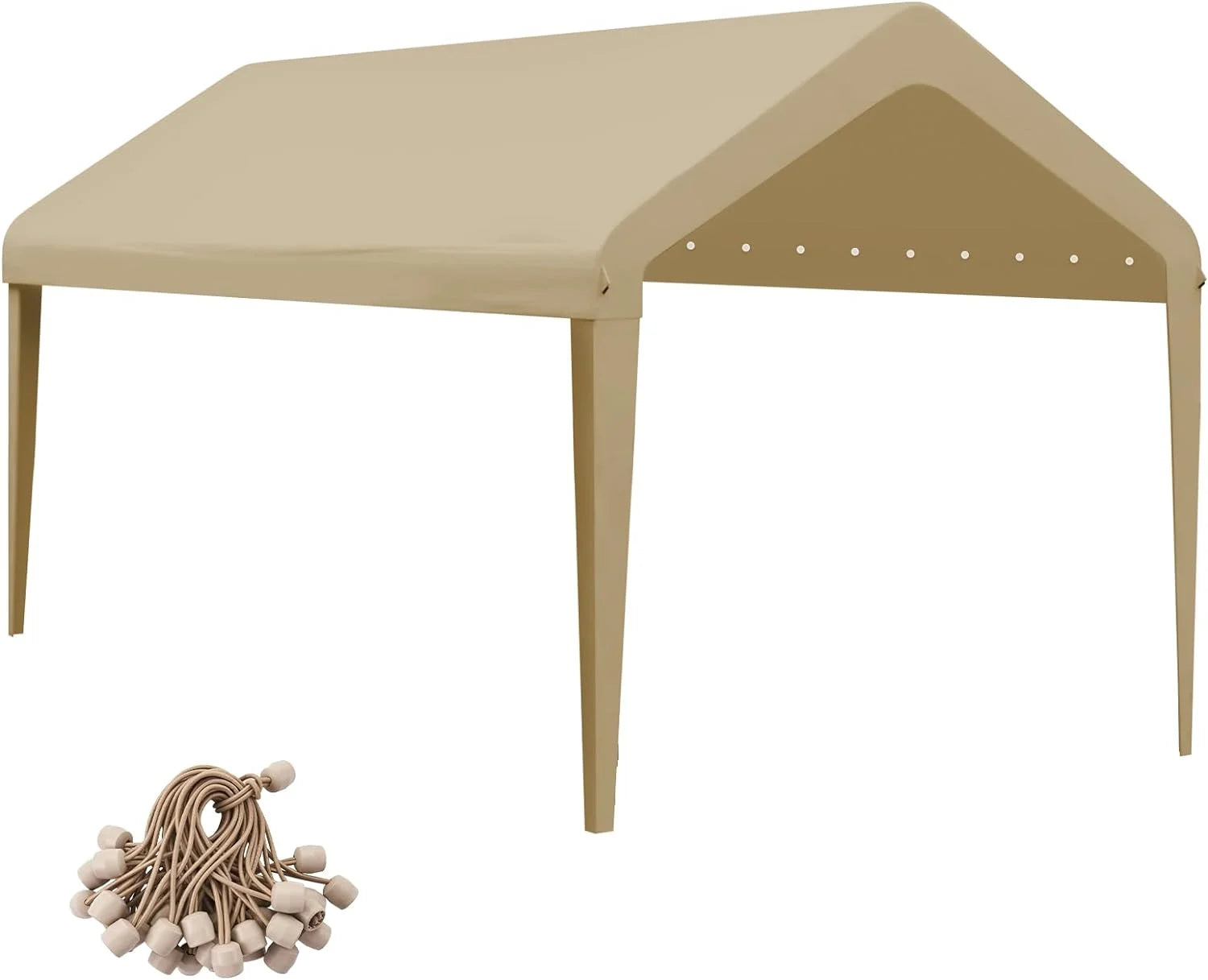 Special 10×20 FT Car Canopy Replacement Cover, 800D Waterproof & UV, Beige - Image 3