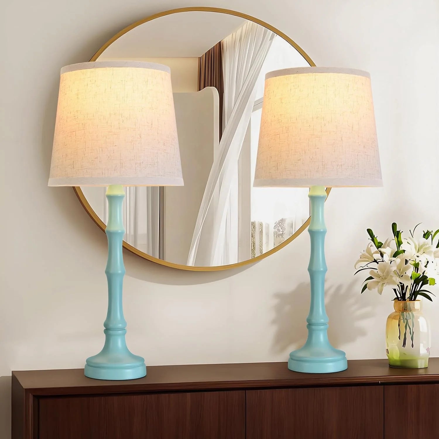 Special Modern Farmhouse Table Lamp Bedside Reading Lamps Living Room End Tables Set Lamps for Night Stands Bedroom - Image 11