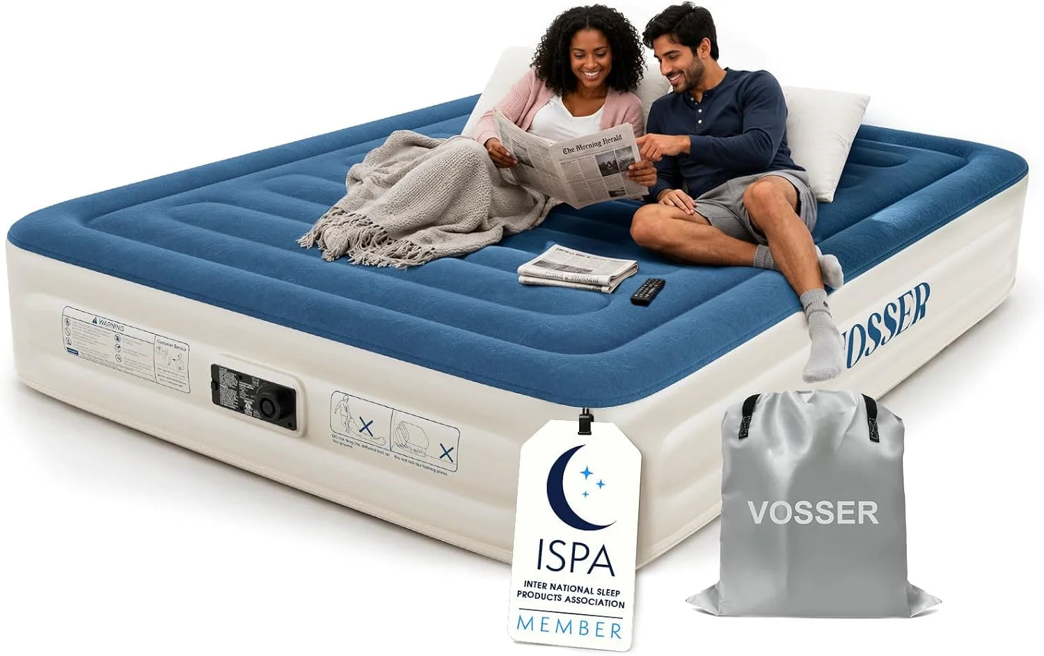 Special Queen Air Mattress with Built-in Pump, 18" Raised Blow Up Mattress, Flocked Top Inflatable Mattress for Home - Image 2