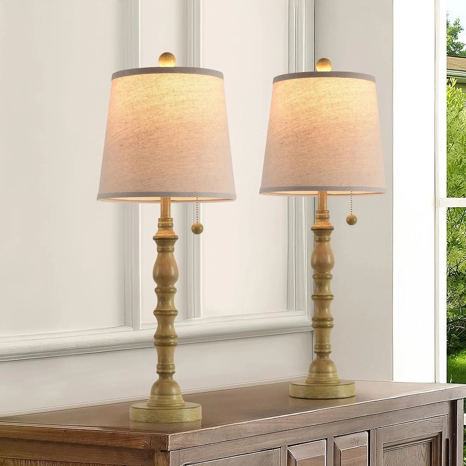 Special Modern Farmhouse Table Lamp Bedside Reading Lamps Living Room End Tables Set Lamps for Night Stands Bedroom - Image 8
