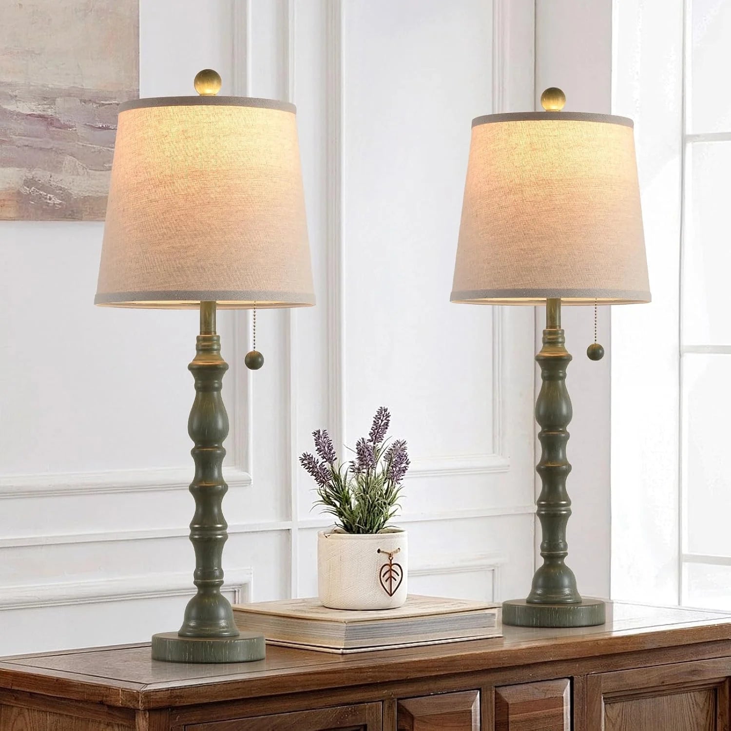Special Modern Farmhouse Table Lamp Bedside Reading Lamps Living Room End Tables Set Lamps for Night Stands Bedroom - Image 6